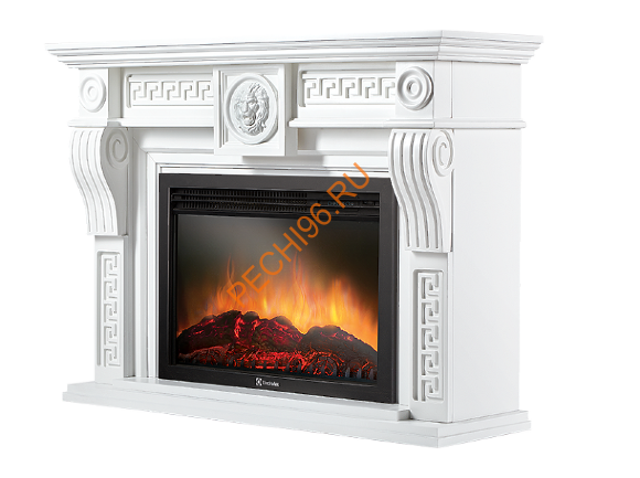 Электрокамин Electrolux Sphere Plus EFP/P-3320RLS с порталом Firelight Vittoriano 30, белый