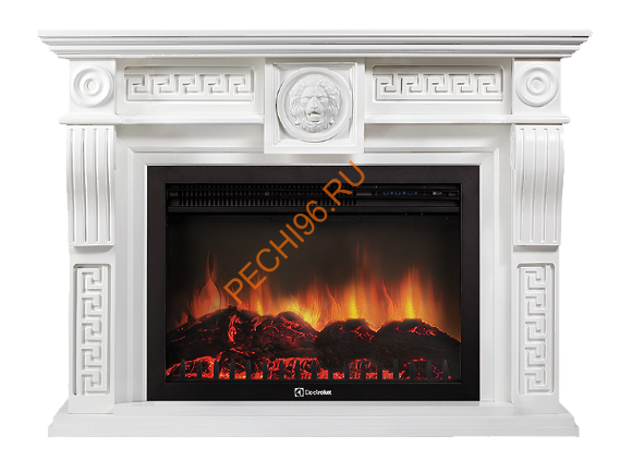 Электрокамин Electrolux Sphere Plus EFP/P-3320RLS с порталом Firelight Vittoriano 30, белый