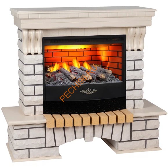 Электрокамин RealFlame Country 25/25,5 WT/AO с очагом 3D Firestar 25,5