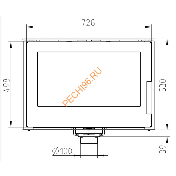 Печь-камин Thorma BILBAO UNI черная