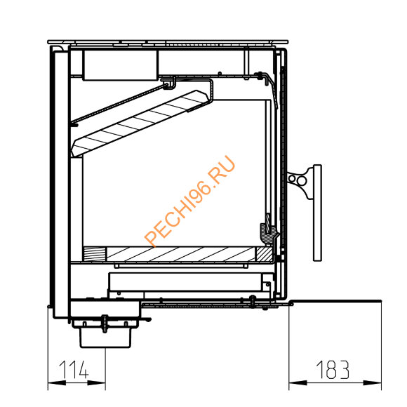 Печь-камин Thorma BILBAO UNI черная
