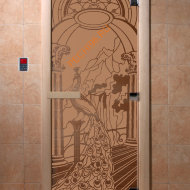 Дверь стеклянная DoorWood «Жар-птица бронза матовая», 1900х800 мм