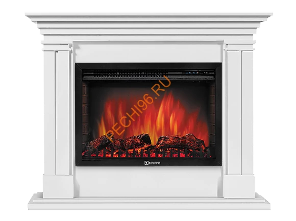 Электрокамин Electrolux Sphere Plus EFP/P-3320RLS с порталом Firelight Castello 30, белый