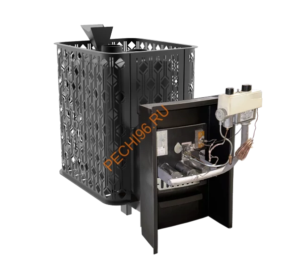 Чугунная банная печь BLACK STOVE Verona 18, ЗК, газ
