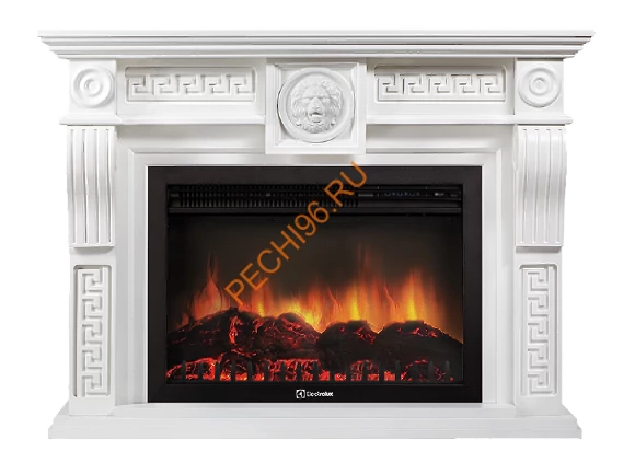 Электрокамин Electrolux Sphere Plus EFP/P-3320RLS с порталом Firelight Vittoriano 30, белый