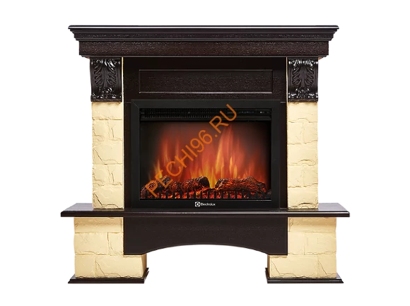 Электрокамин Electrolux Classic EFP/P-1020LS с порталом Firelight Forte Classic, камень бежевый, венге