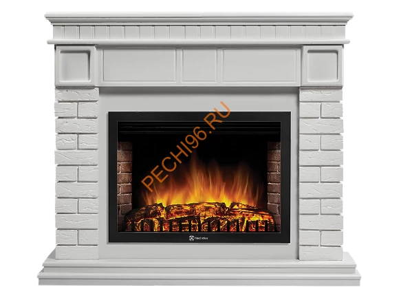 Электрокамин Electrolux EFP/P-2520LS с порталом Firelight Bricks 25U угловой, камень белый