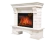 Электрокамин Electrolux Sphere Plus EFP/P-2720RLS с порталом Firelight Forte 25S, камень белый, белёный дуб