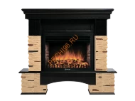 Электрокамин Electrolux Sphere Plus EFP/P-3320RLS с порталом Firelight Pietra Nuovo 30, сланец натуральный