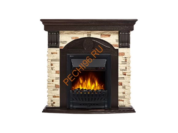 Электрокамин Electrolux Classic EFP/P-1020LS с порталом Firelight Torre Classic, сланец натуральный, венге