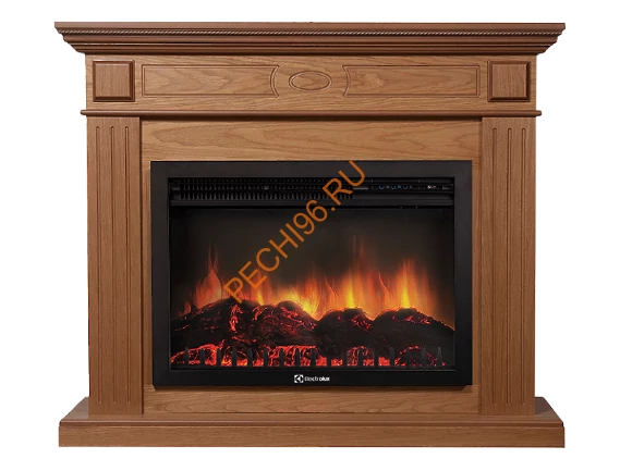 Электрокамин Electrolux Sphere Plus EFP/P-2720RLS с порталом Firelight Bianco 25, дуб