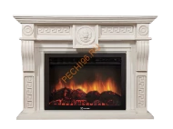 Электрокамин Electrolux Sphere Plus EFP/P-3320RLS с порталом Firelight Vittoriano 30, беленый дуб
