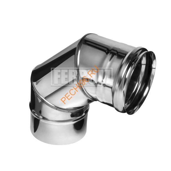 Отвод 90° Феррум, нержавейка AISI 430-0,5 мм, d 115 мм