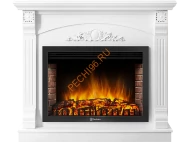 Электрокамин Electrolux EFP/P-3020LS с порталом Firelight Barocco 30, белый