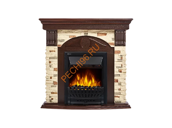 Электрокамин Electrolux Classic EFP/P-1020LS с порталом Firelight Torre Classic, сланец натуральный, темный дуб
