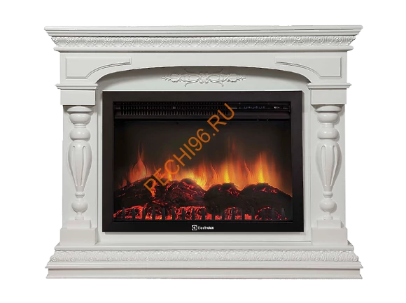 Электрокамин Electrolux Sphere Plus EFP/P-3320RLS с порталом Firelight Perfetto R 30, белый