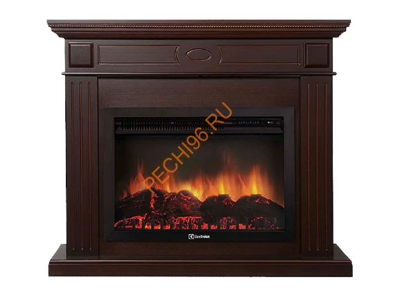 Электрокамин Electrolux EFP/P-2520LS с порталом Firelight Bianco 25, темный дуб