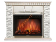 Электрокамин Electrolux Sphere Plus EFP/P-3320RLS с порталом Firelight Porto 30U угловой, камень белый