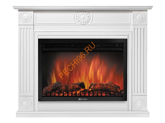 Электрокамин Electrolux EFP/P-3020LS с порталом Firelight Frame 30, белый