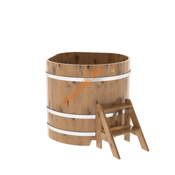 Купель для бани BentWood угловая из дуба Рустик, 1,03х1,03 м