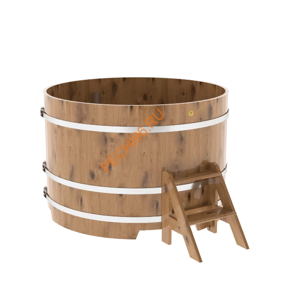 Купель для бани BentWood круглая из дуба рустик, h 1000мм