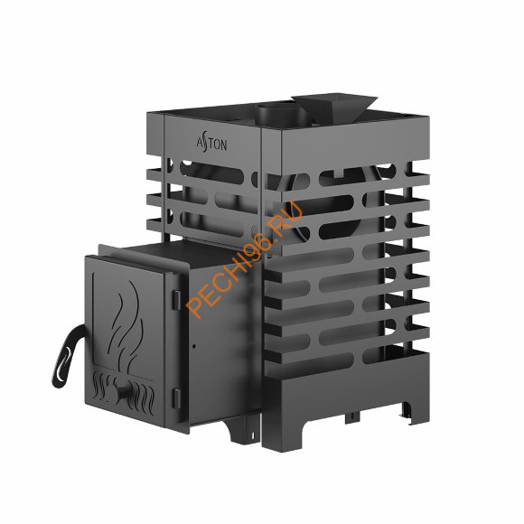 Печь банная Aston 12 с баком на трубе 50л, D115 (AISI 439) круглый