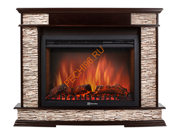 Электрокамин Electrolux EFP/P-2520LS с порталом Firelight Scala 25, сланец бурый, темный дуб