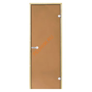 Дверь стеклянная Harvia «бронза» коробка ольха