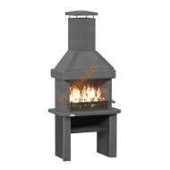 Печь-барбекю Принц Графит