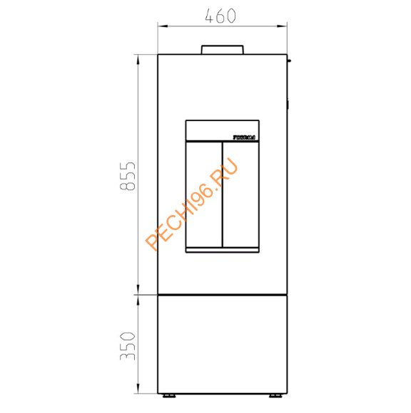 Стальная печь-камин Thorma STAVANGER Steel чёрная Стальная печь-камин Thorma STAVANGER Steel чёрная