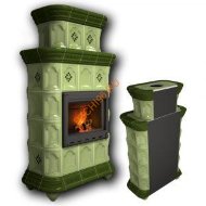 Печь-камин КимрПечь Истра пристенный двухъярусный Олива