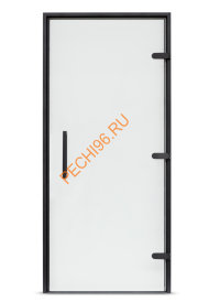 Дверь стеклянная EOS Хамам Антрацит, прозрачная, 1900х700 мм