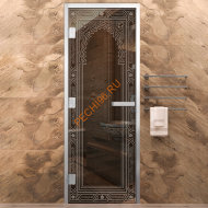 Дверь в хамам стеклянная Арта Элит Арт Арка, коробка алюминий