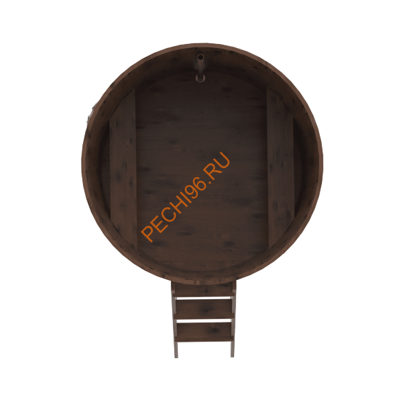 Купель для бани BentWood круглая из мореного дуба Рустик, D1,5 м