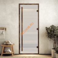 Дверь стеклянная DoorWood Хамам АРТ Wood 85 сатин