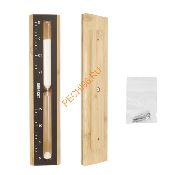 Часы песочные EVEREST Black, бамбук+алюминий (TG-15)