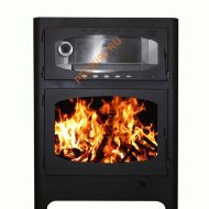 Печь-камин БАВАРИЯ ЭКО с духовкой и плитой