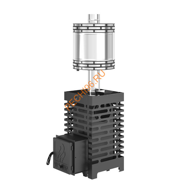 Печь банная Aston 16 с баком на трубе 50л, D115 (AISI 439) круглый