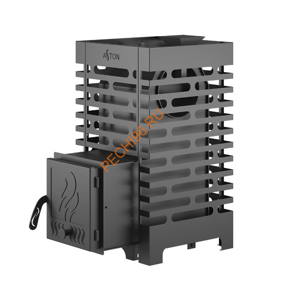 Печь банная Aston 16 с баком на трубе 50л, D115 (AISI 439) круглый