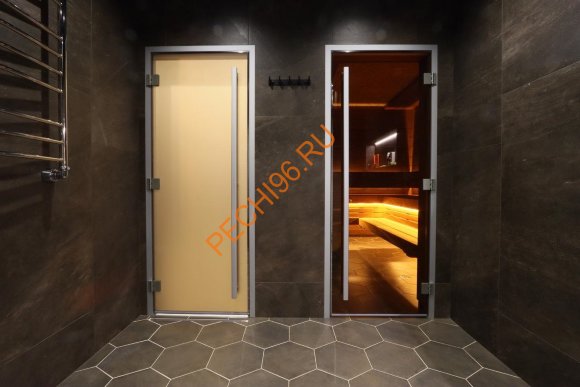 Дверь в хамам стеклянная Арта Престиж ВР Бронза, коробка алюминий с порогом Дверь в хамам стеклянная Арта Престиж ВР Бронза, коробка алюминий с порогом