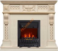 Электрокамин Royal Flame Corsica слоновая кость с патиной с очагом Aspen