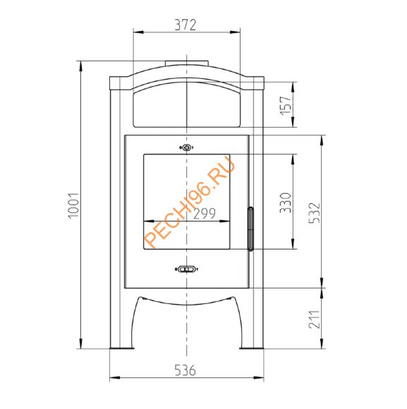 Стальная печь-камин Thorma TORINO серая с орнаментом Стальная печь-камин Thorma TORINO серая с орнаментом