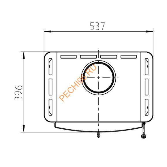Стальная печь-камин Thorma TORINO серая с орнаментом Стальная печь-камин Thorma TORINO серая с орнаментом