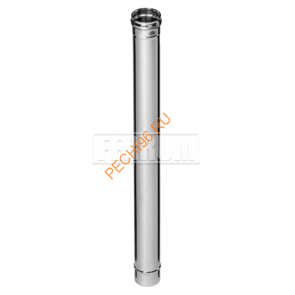 Дымоход Феррум, нержавейка AISI 430-0,8 мм d 115 мм L=1 м