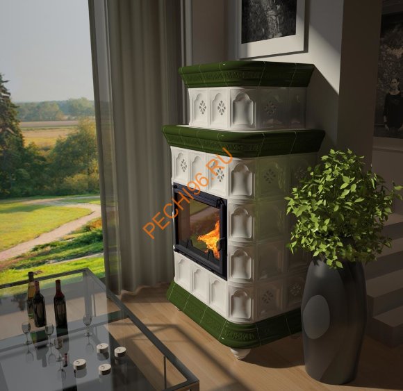 Печь-камин КимрПечь Истра пристенный двухъярусный Волна Печь-камин КимрПечь Истра пристенный двухъярусный Волна