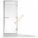 Дверь стеклянная Tylo 60G «прозрачная» белый профиль