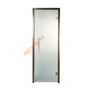 Дверь стеклянная Grandis GS 8х20-М-S-BR коробка алюминий Brasch, ручка Ясень