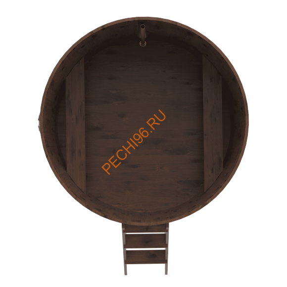 Купель для бани BentWood круглая из мореного дуба Рустик, D1,8 м