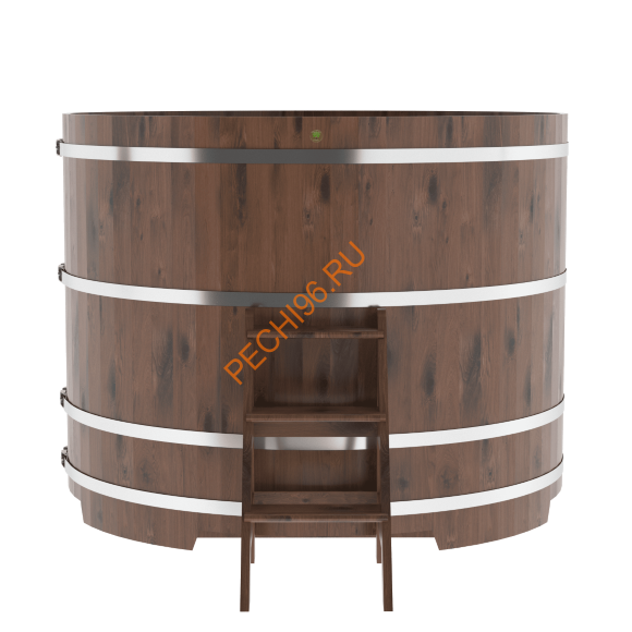 Купель для бани BentWood круглая из мореного дуба Рустик, D1,8 м