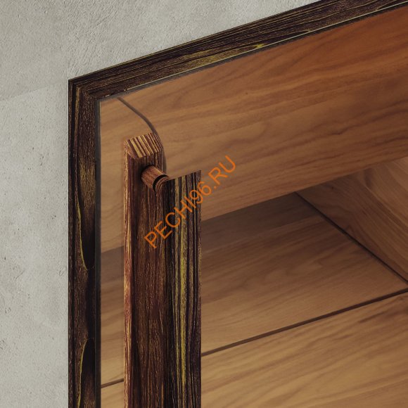 Дверь стеклянная DoorWood Хамам АРТ Wood 85 бронза матовая